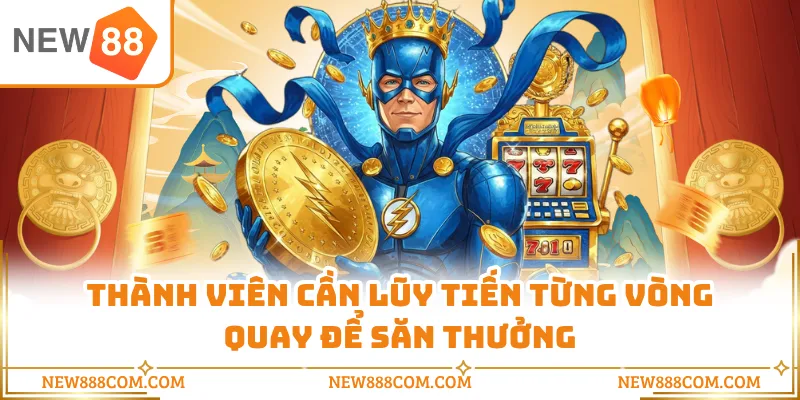 Thành viên cần lũy tiến từng vòng quay để săn thưởng