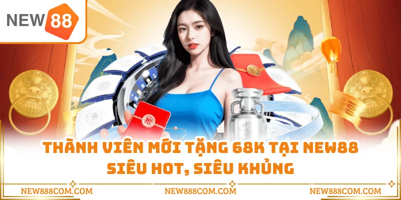 Thành Viên Mới Tặng 68K Tại NEW88 Siêu Hot, Siêu Khủng